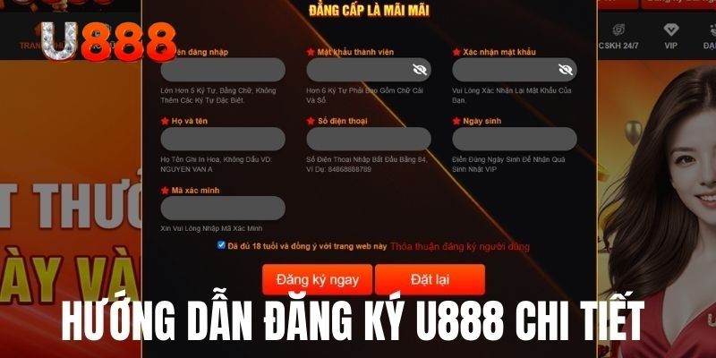 Từng bước đăng ký U888 nhanh chóng và dễ dàng